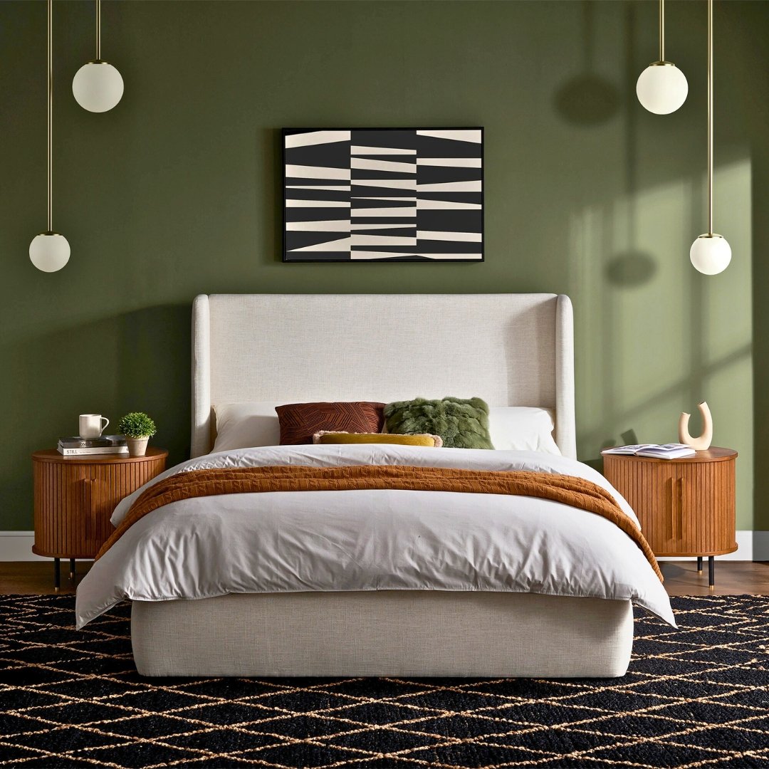 1 Luxury Upholstered Wing bed - beds | lifestyle