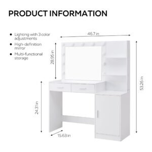 Hollywood Style Vanity - Dressing Table | sizes