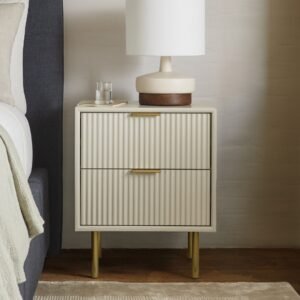 Modern Ribbed Bedside Table - Side Table | Bedroom fit view