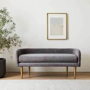 Celiene Luxury Bench with Backrest- ottoman bench | In room fit