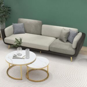 Two-Tone Minimalist Designer Couch - Sofa | close view top