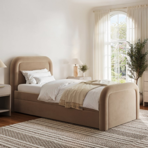 Luxury Upholstered Single Bed - Single bed | bedroom view
