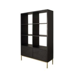 Contemporary Open Shelf Bookcase | side view
