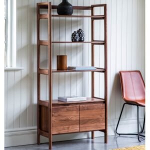 Display Shelf with Cabinet – Modern Tall Storage Bookcase | room view