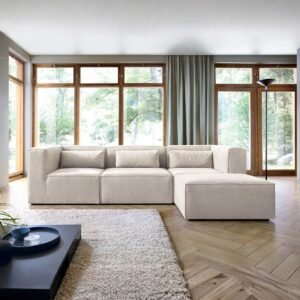 Premium Doris Minimalist l Shaped Sofa - living room sofa