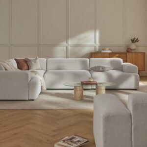 Grote L Shaped Modular Sofa - L Shape Sofa | white color living room design