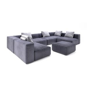 Majlis Style Modular Sectional Sofa - Sectional sofa | ottoman side