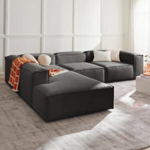 Luxora Modern Modular Sofa - L Shape sofa | grey chaise view