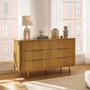 Harper Fluted Wood Drawer Chest - Chest of drawers | side view