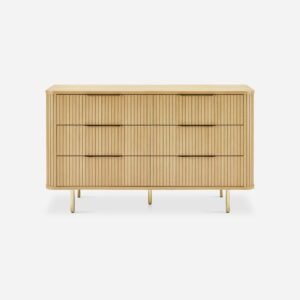 Harper Fluted Wood Drawer Chest - Chest of drawers | front design