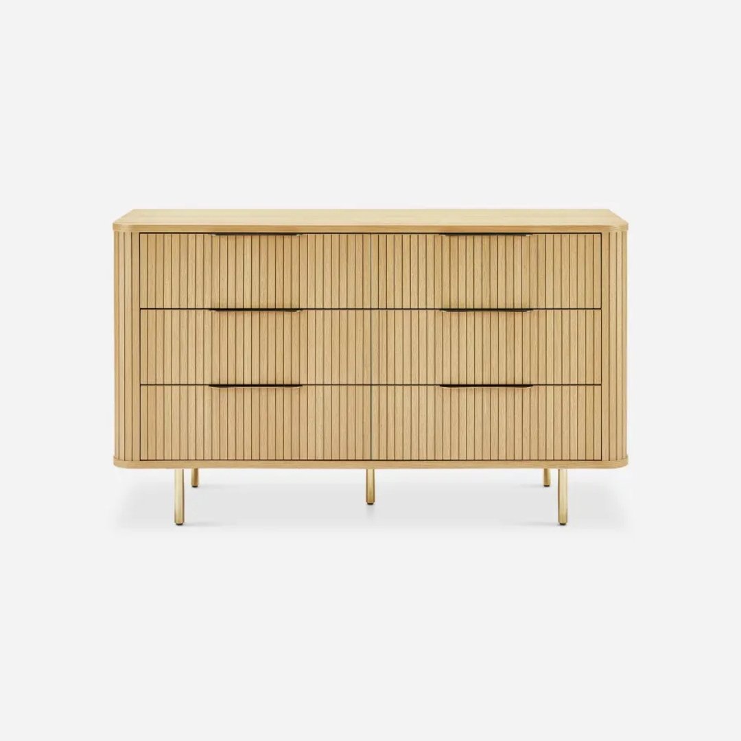 12 Harper Fluted Wood Drawer Chest - Chest of drawers | front design