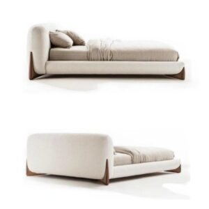 Modern Low-Rise Upholstered Bed - beds | 2 side view