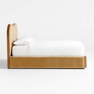Luxury Upholstered Bed Frame - beds | side view bed design