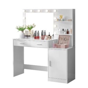Hollywood Style Vanity - Dressing Table | side cabinets