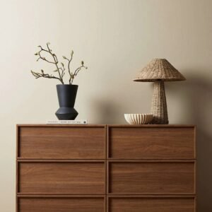 Oslo Minimalist Walnut Wood Dresser - Chest of drawers | close view