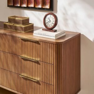 Harper Fluted Wood Drawer Chest - Chest of drawers | top shelf