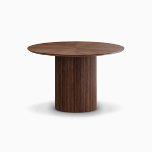 Dining Table & Wooden Pedestal Base - Dining table | top view