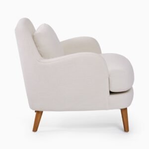 Modern Minimalist Accent Chair – Scandinavian Style Lounge Chair - Arm chair | side view