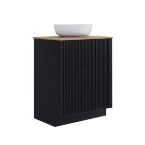 Modern Freestanding Bathroom Vanity – Vertical Fluted Design- bathroom furniture | close view
