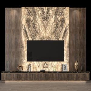 Modern Minimalist LED TV Wall Panel Unit- Tv unit | Front view