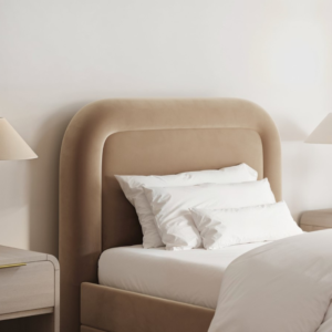 Luxury Upholstered Single Bed - Single bed | headboard close view