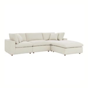 Carmen Spacious 4-Seater Sofa - L shape Sofa | seat side view