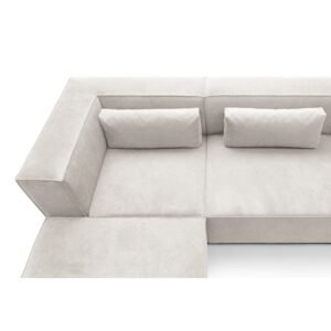 Premium Doris Minimalist l Shaped Sofa - top close view