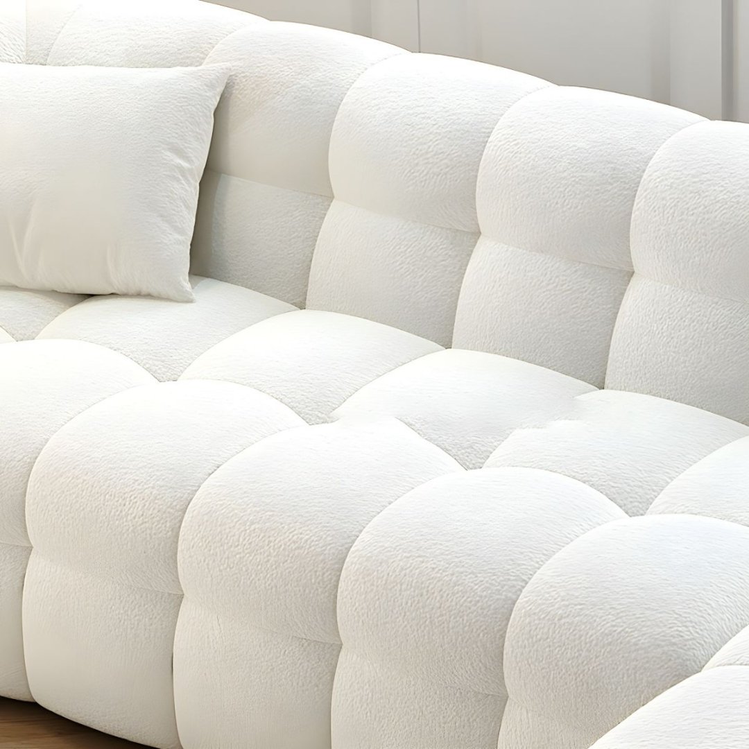 2 Plush Tufted Cloud sofa - L Shape Sofa | seat close view