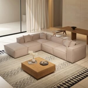 Luxury L shaped Sofa With Ottoman - L Shape Sofa | Sofa with table