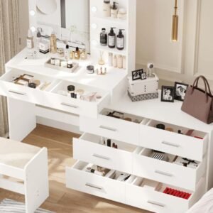 Jaisen Makeup Dresser - Dressing Table | inside view