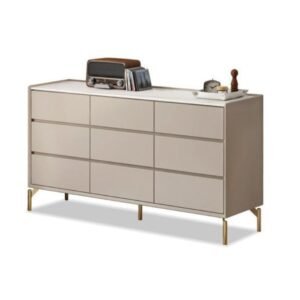 Taupe Luxe 9-Drawer Dresser - Chest of drawers | side view