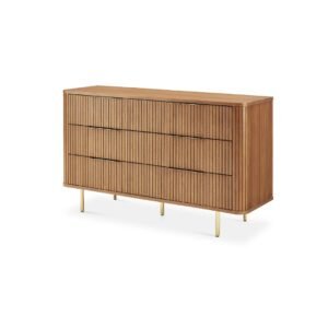 Harper Fluted Wood Drawer Chest - Chest of drawers | side view 1