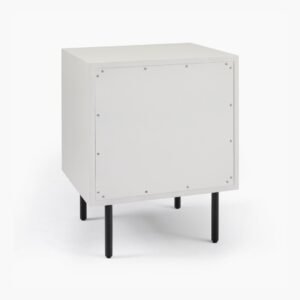 Modern Ribbed Bedside Table - Side Table | Back design view