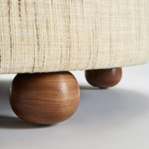 Sculpted Modern Round Ottoman - Ottoman | leg design