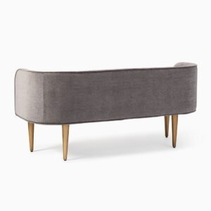 Celiene Luxury Bench with Backrest- ottoman bench | back view