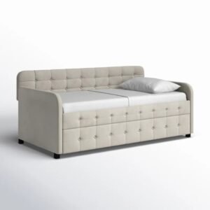 Seraphine Tufted upholstered daybed - Daybed | arm side