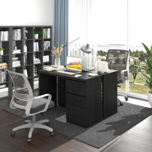 Functional Study Table with Drawers - Study Table | grey color