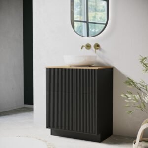 Modern Freestanding Bathroom Vanity – Vertical Fluted Design- bathroom furniture | bathroom design