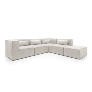 Premium Doris Minimalist l Shaped Sofa - side view 2