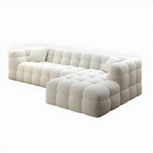 Plush Tufted Cloud sofa - L Shape Sofa | 1 side view