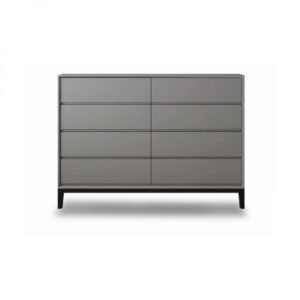 Contemporary 8-Drawer Dresser with Slim Base - Chest of drawers | grey color