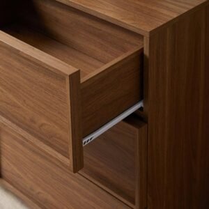 Oslo Minimalist Walnut Wood Dresser - Chest of drawers | Inside view