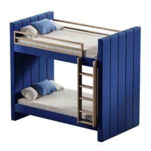 Modern Space-Saving Bunk Bed - Bunk Bed | blue color