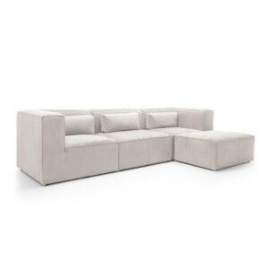 Premium Doris Minimalist l Shaped Sofa - side view