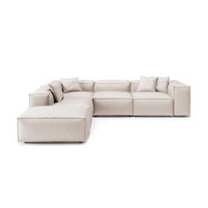 Luxury L shaped Sofa With Ottoman - L Shape Sofa | front view