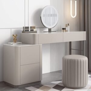 Edorta Vanity With Stool - Dressing Table | side view