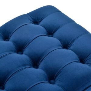 Upholstered Rectangle Ottoman - Ottoman | tufted button