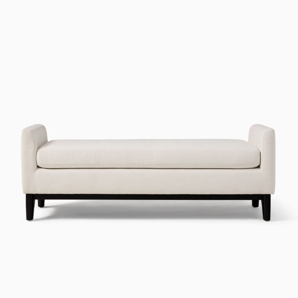 Harvey Elegant Upholstered Bench- Ottoman bench | front main