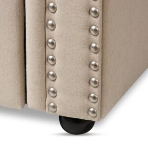 Chesterfield-Style Trundle Daybed – Convertible Sofa Bed - Daybed | Leg design