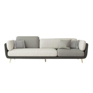 Two-Tone Minimalist Designer Couch - Sofa | Front main view